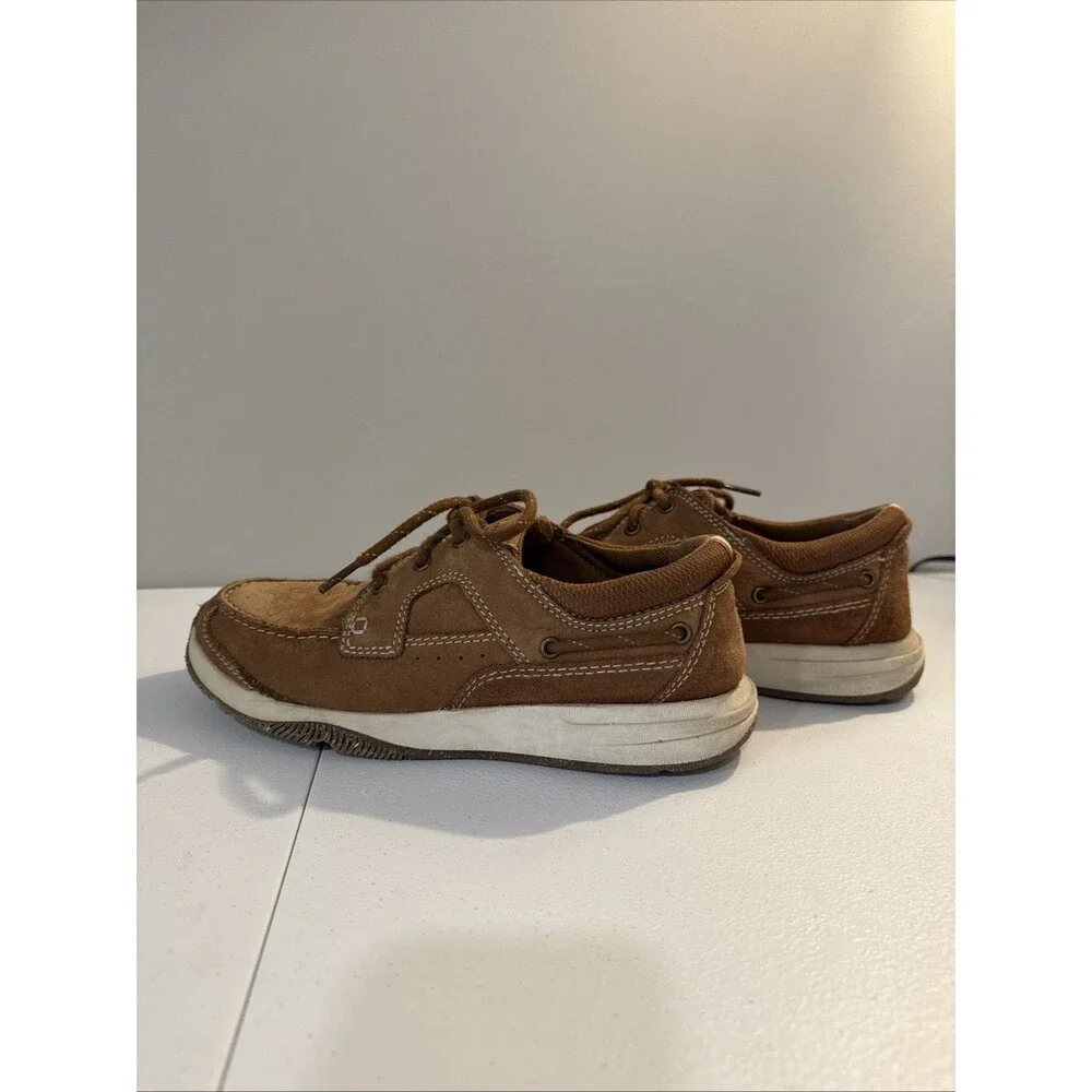 Clarks Collection Men's Light Tan Nubuck Sailview Lace Shoes Sz 7M Lightweight